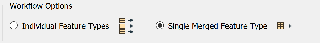 Single Merged Feature Type option